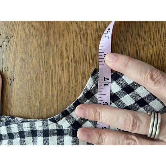 Talbots Petites Navy & White Gingham Dress - Stylish Summer Piece - Picture 4 of 6